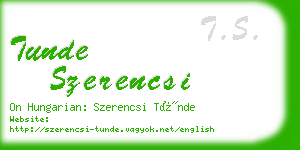 tunde szerencsi business card